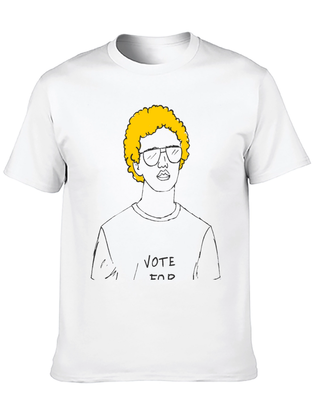 Vote For Doodle T-Shirt - Black Cotton Tee