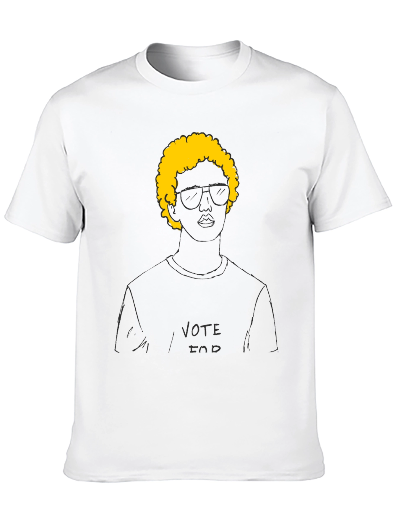 Vote For Doodle T-Shirt - Black Cotton Tee