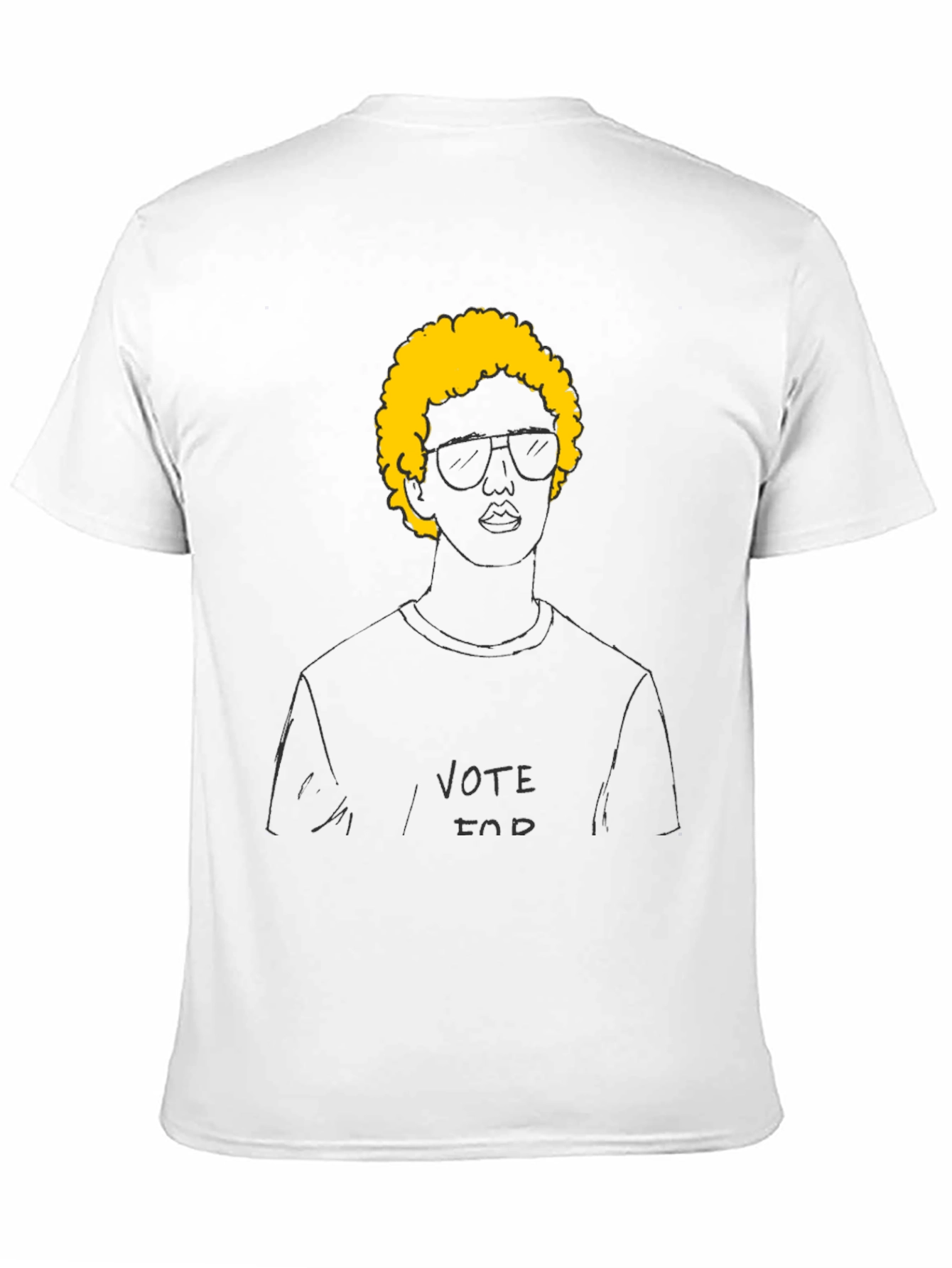 Vote For Doodle T-Shirt - Black Cotton Tee