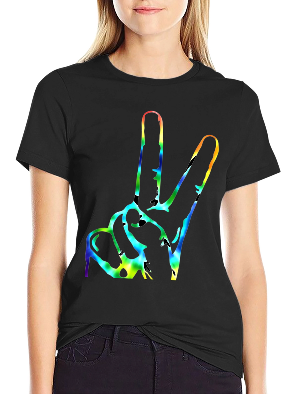 Peace Sign Tie Dye Graphic T-Shirt