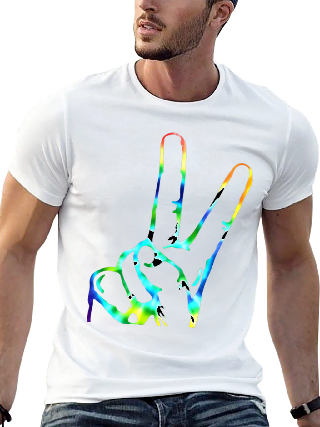 Peace Sign Tie Dye Graphic T-Shirt