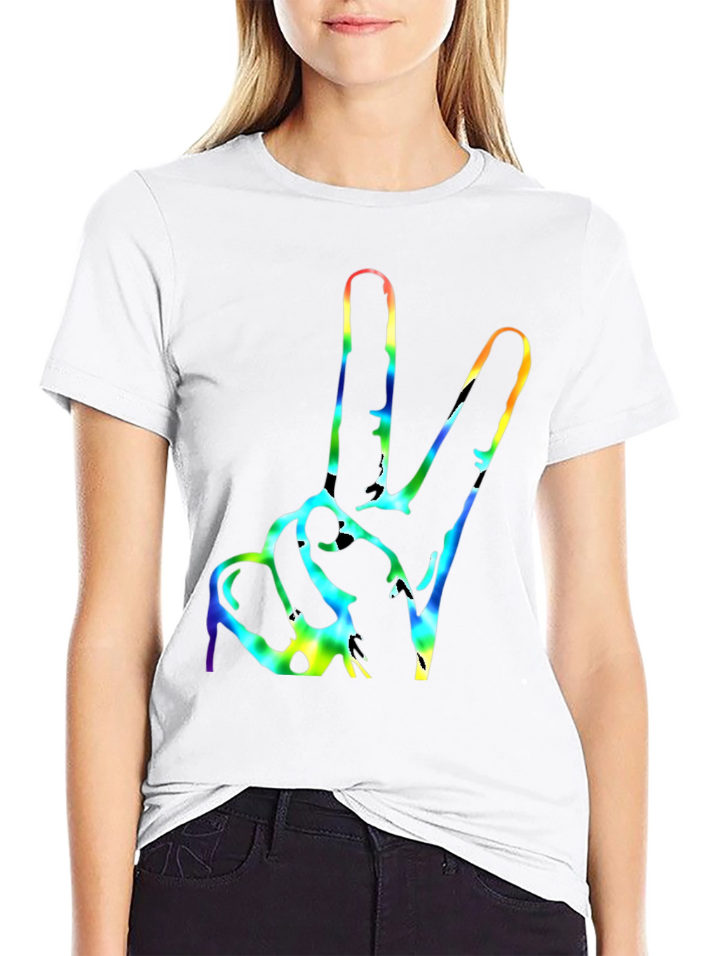 Peace Sign Tie Dye Graphic T-Shirt