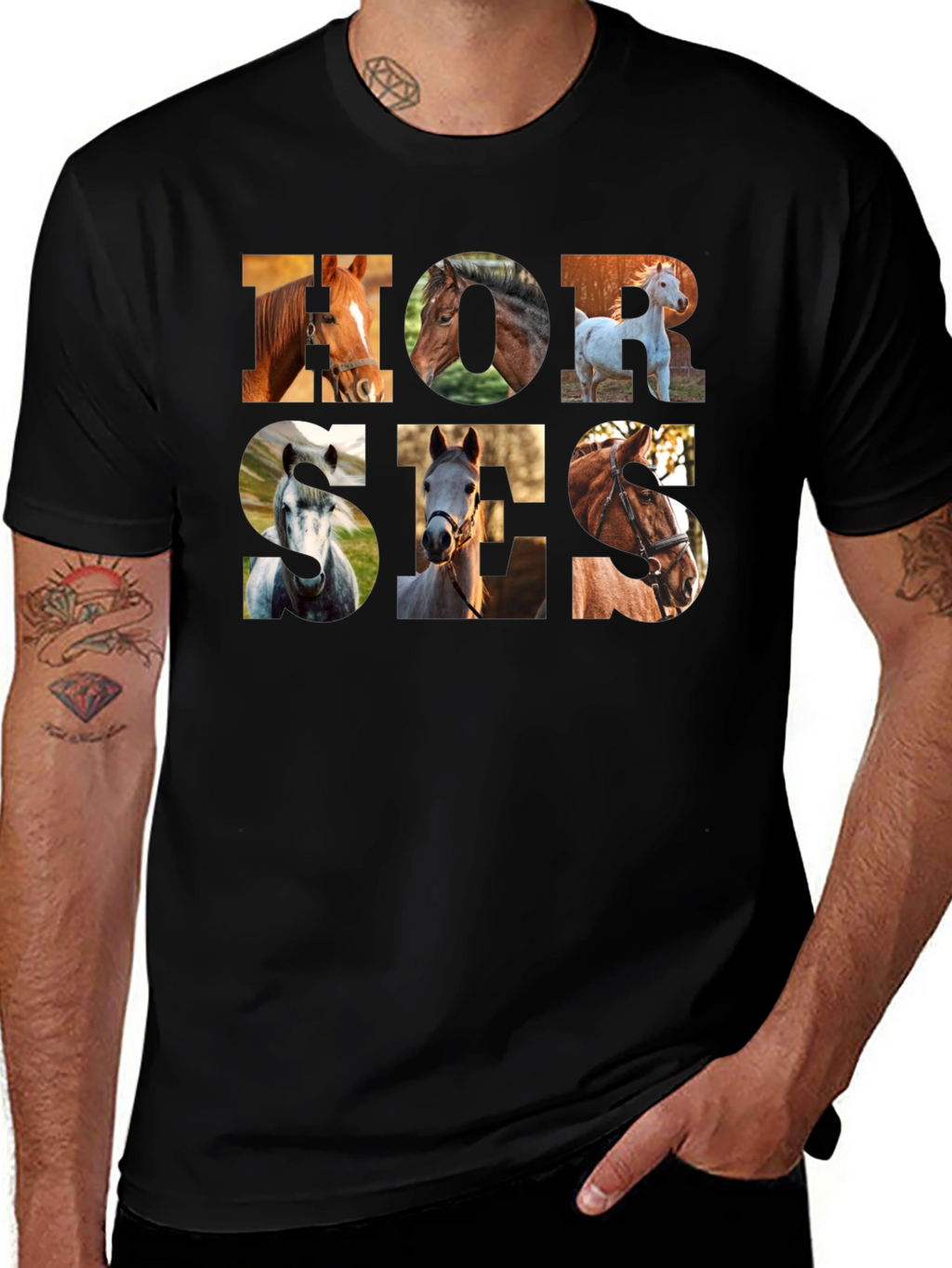 Horse Graphic T-Shirt - Unisex Crew Neck Tee