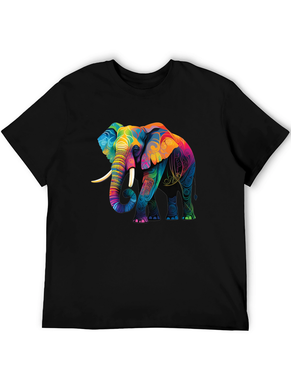 Vibrant Elephant Graphic T-Shirt