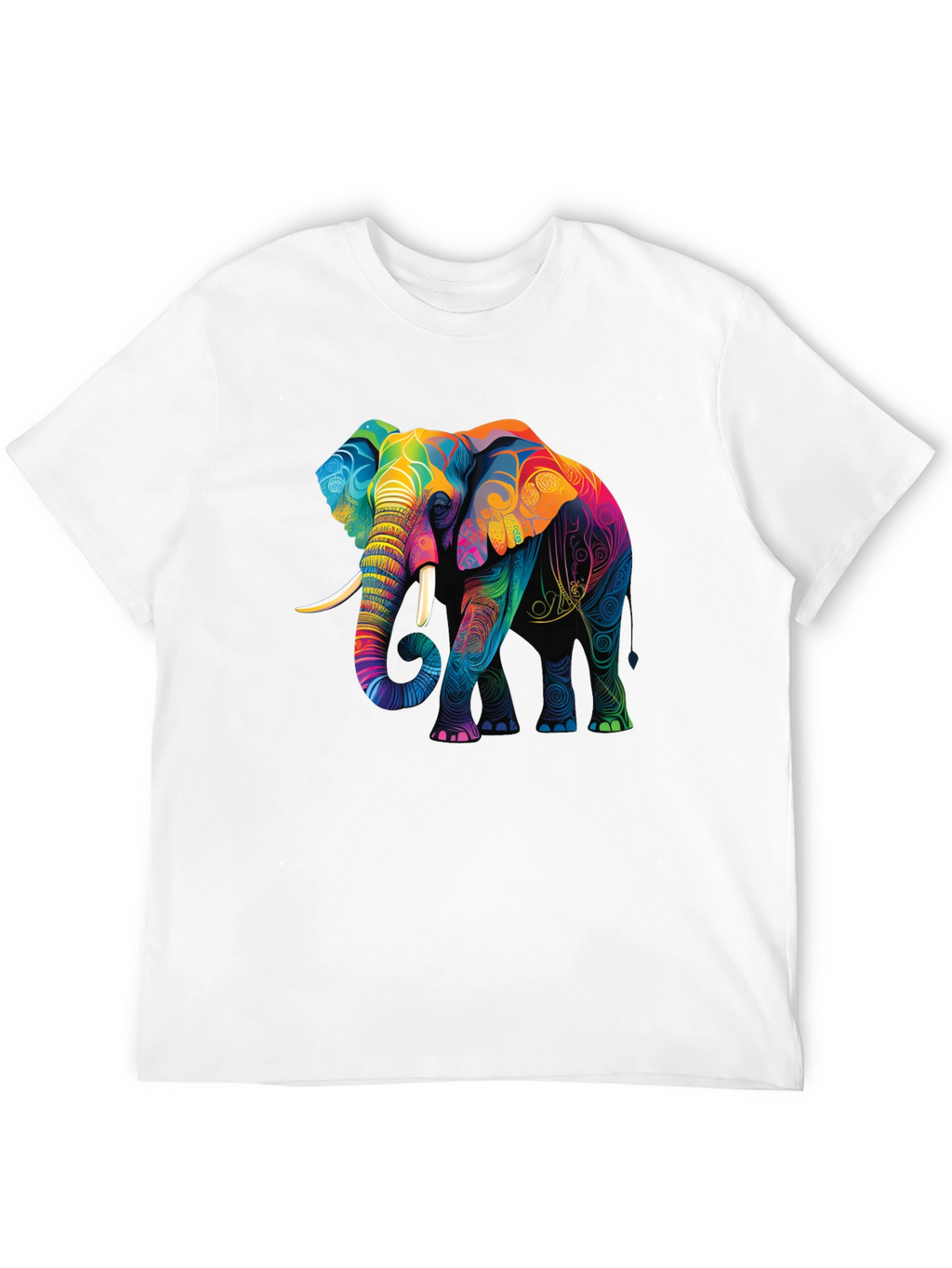 Vibrant Elephant Graphic T-Shirt