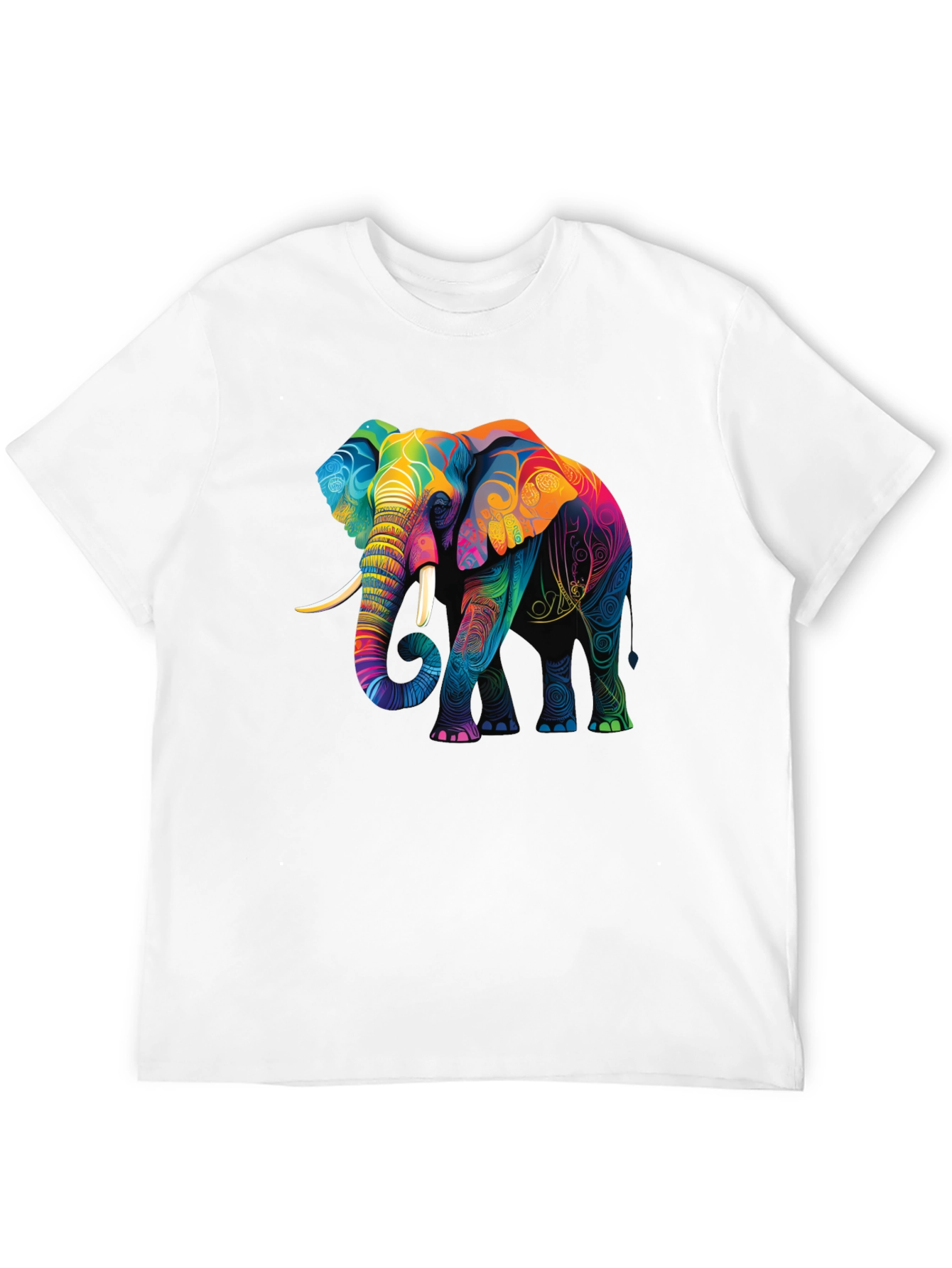 Vibrant Elephant Graphic T-Shirt