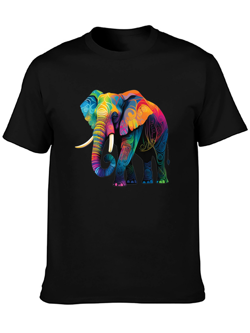 Vibrant Elephant Graphic T-Shirt