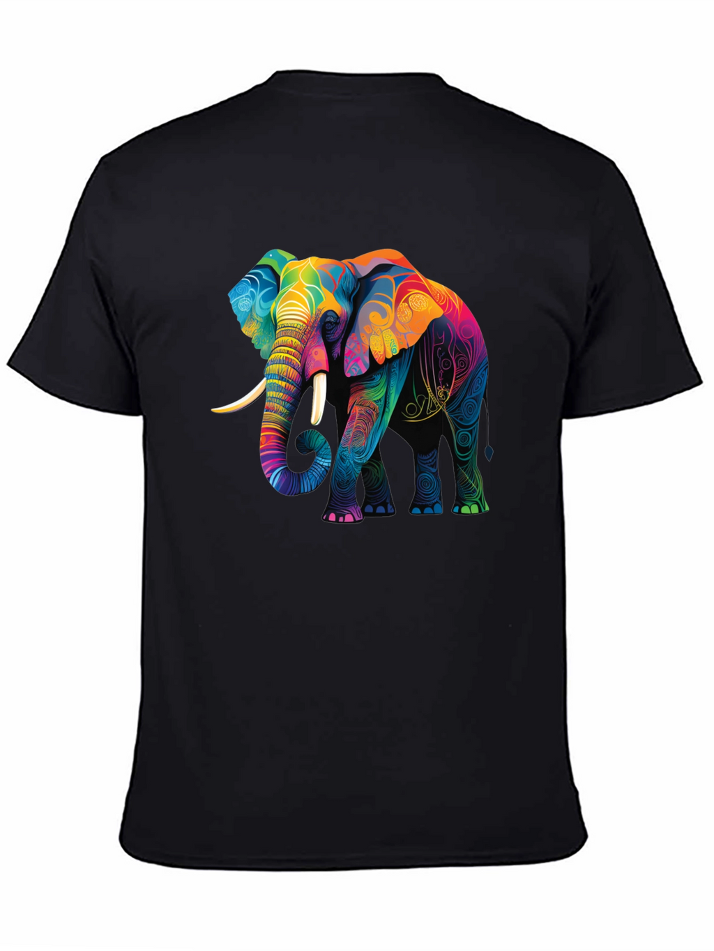 Vibrant Elephant Graphic T-Shirt