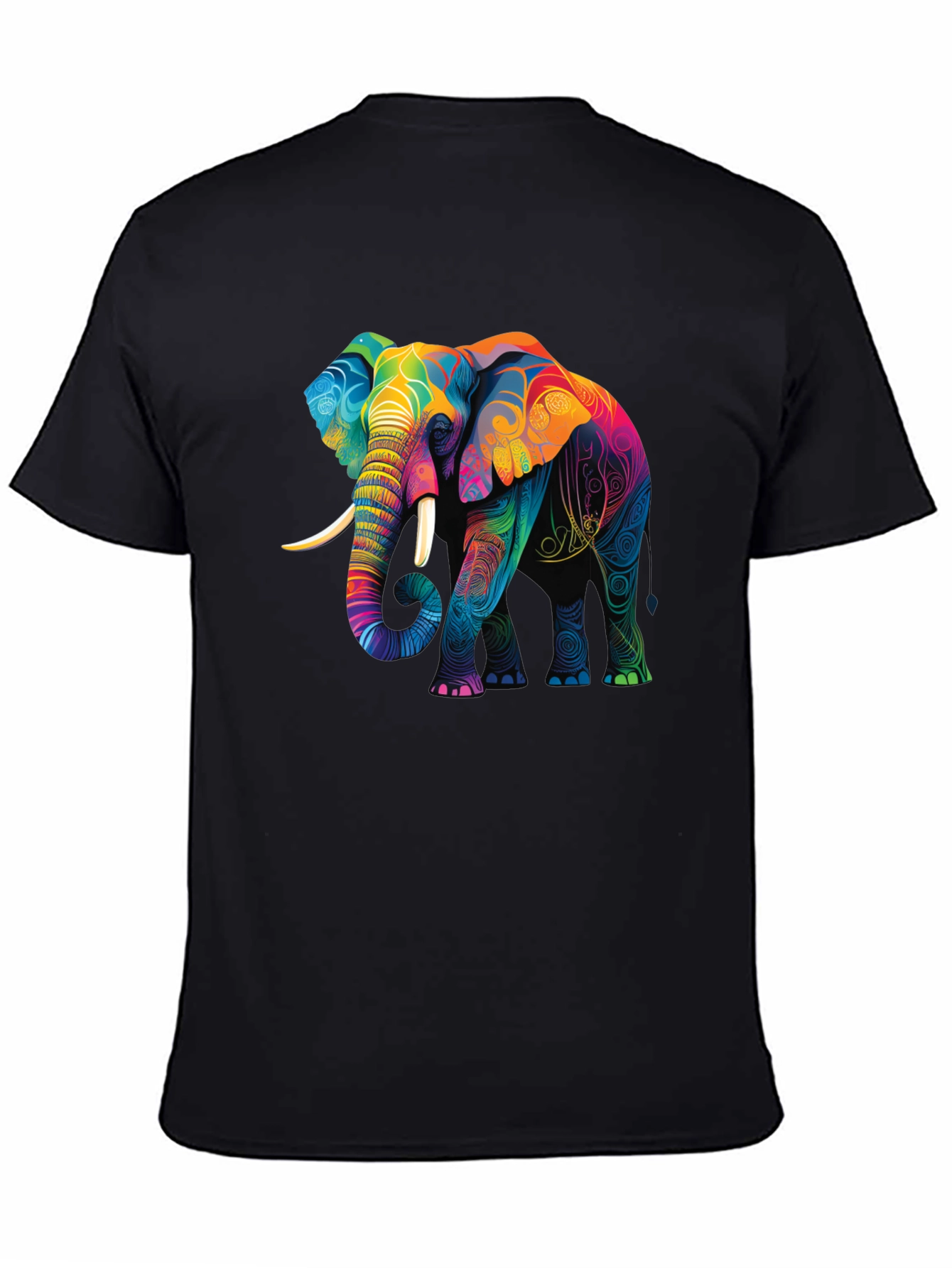 Vibrant Elephant Graphic T-Shirt