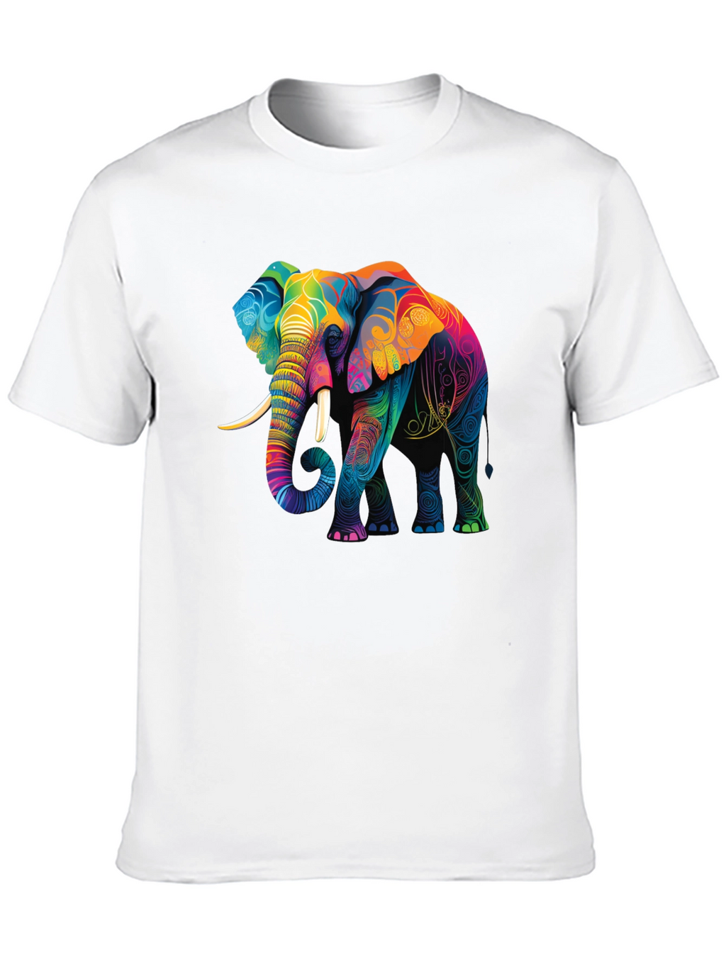 Vibrant Elephant Graphic T-Shirt
