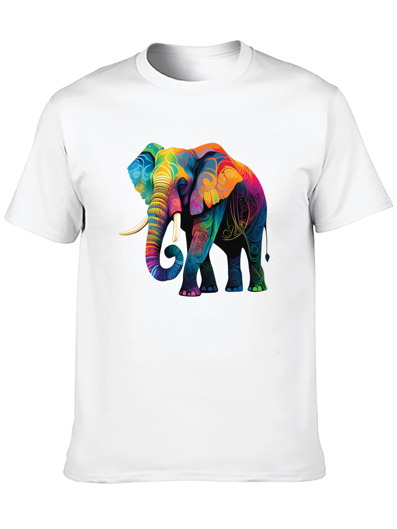 Vibrant Elephant Graphic T-Shirt