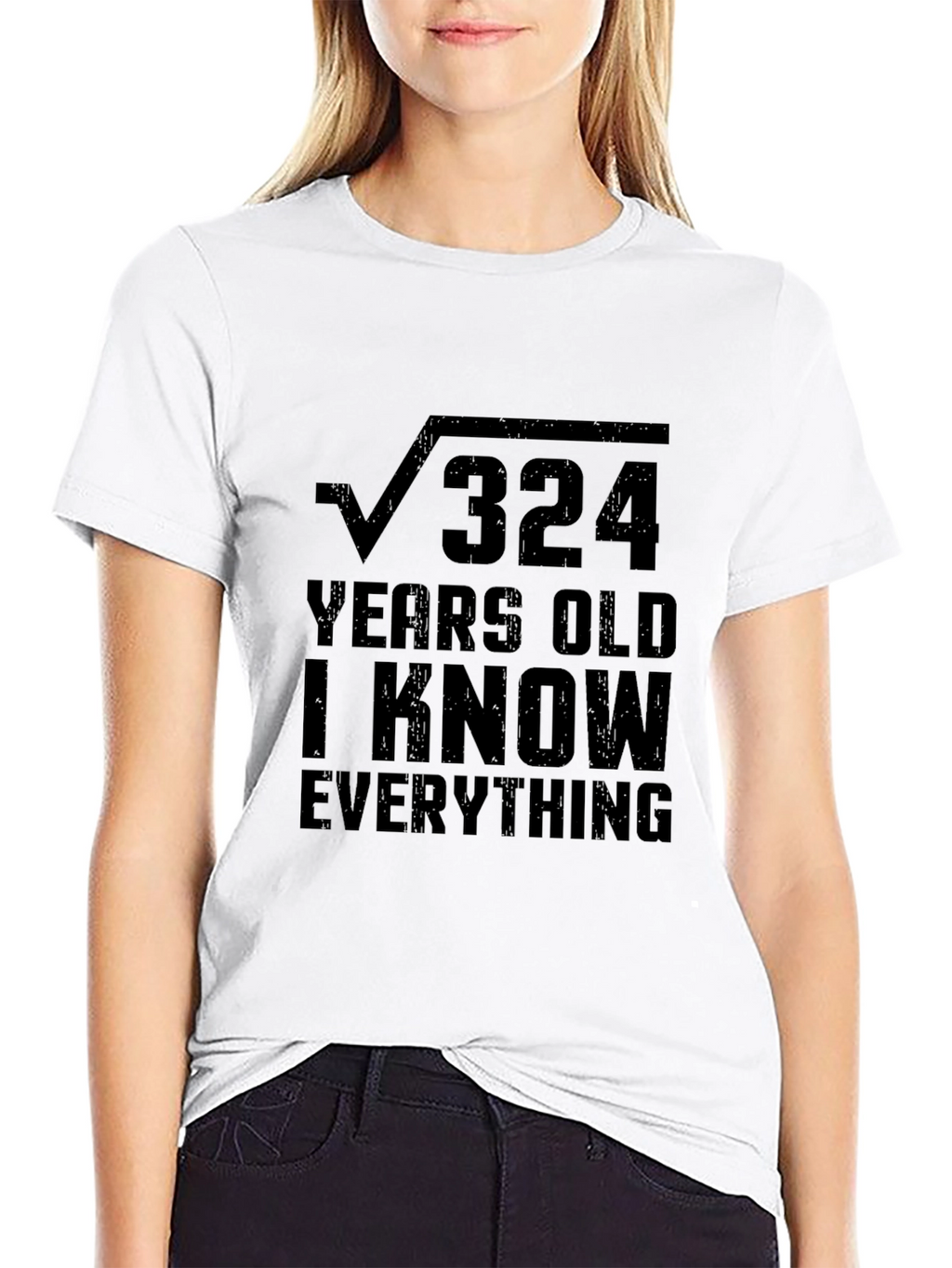 Funny Math Square Root 324 Years Old T-Shirt
