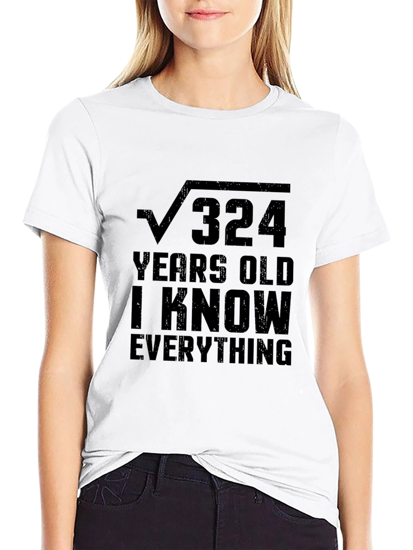 Funny Math Square Root 324 Years Old T-Shirt