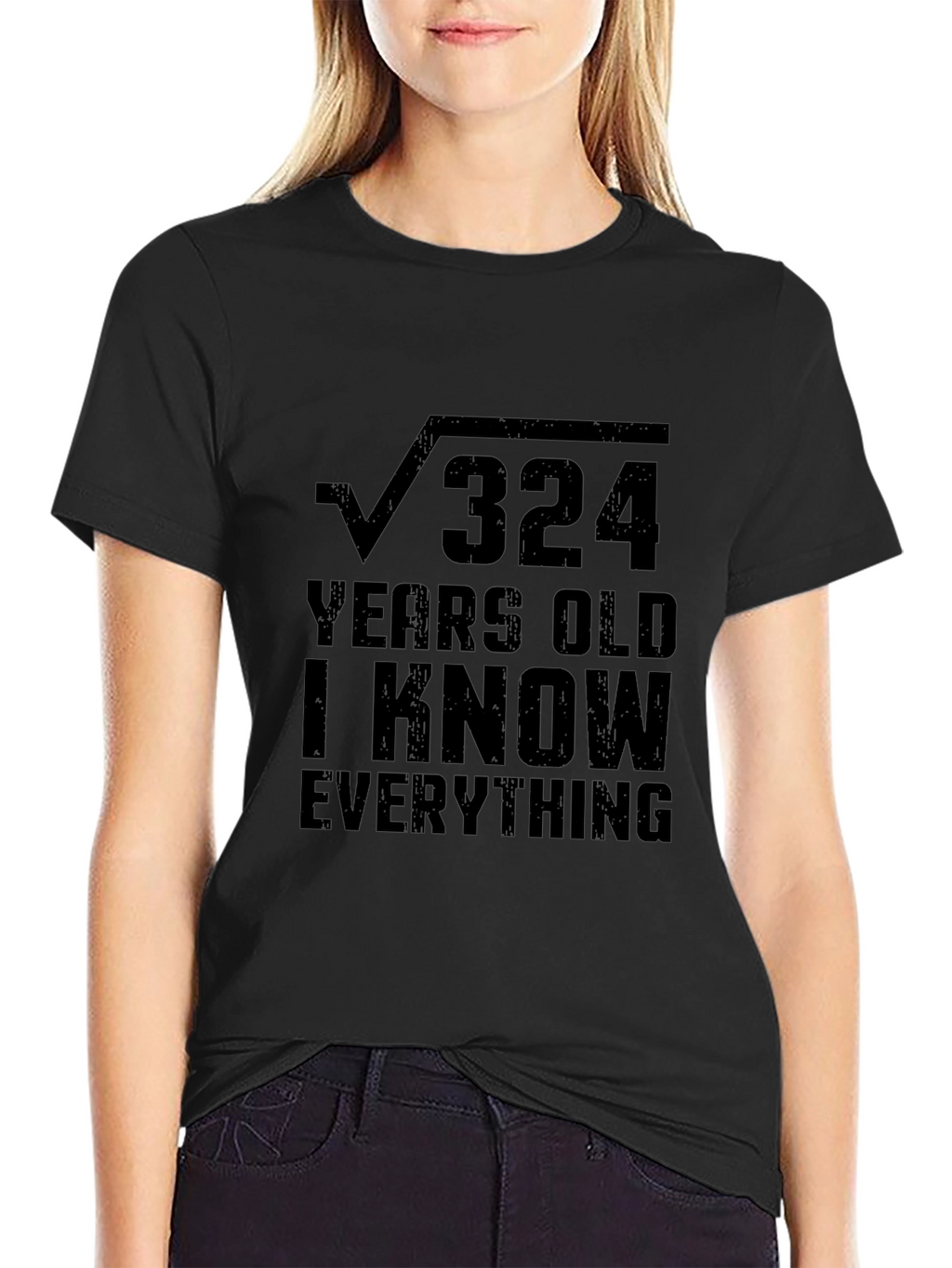 Funny Math Square Root 324 Years Old T-Shirt