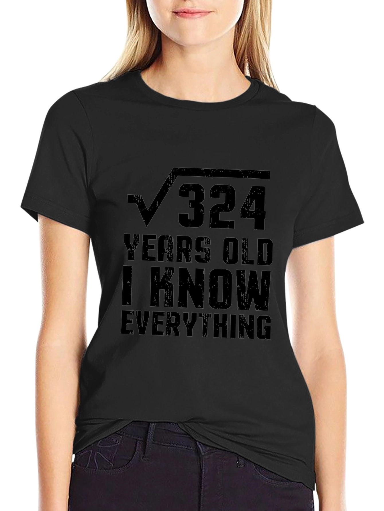 Funny Math Square Root 324 Years Old T-Shirt