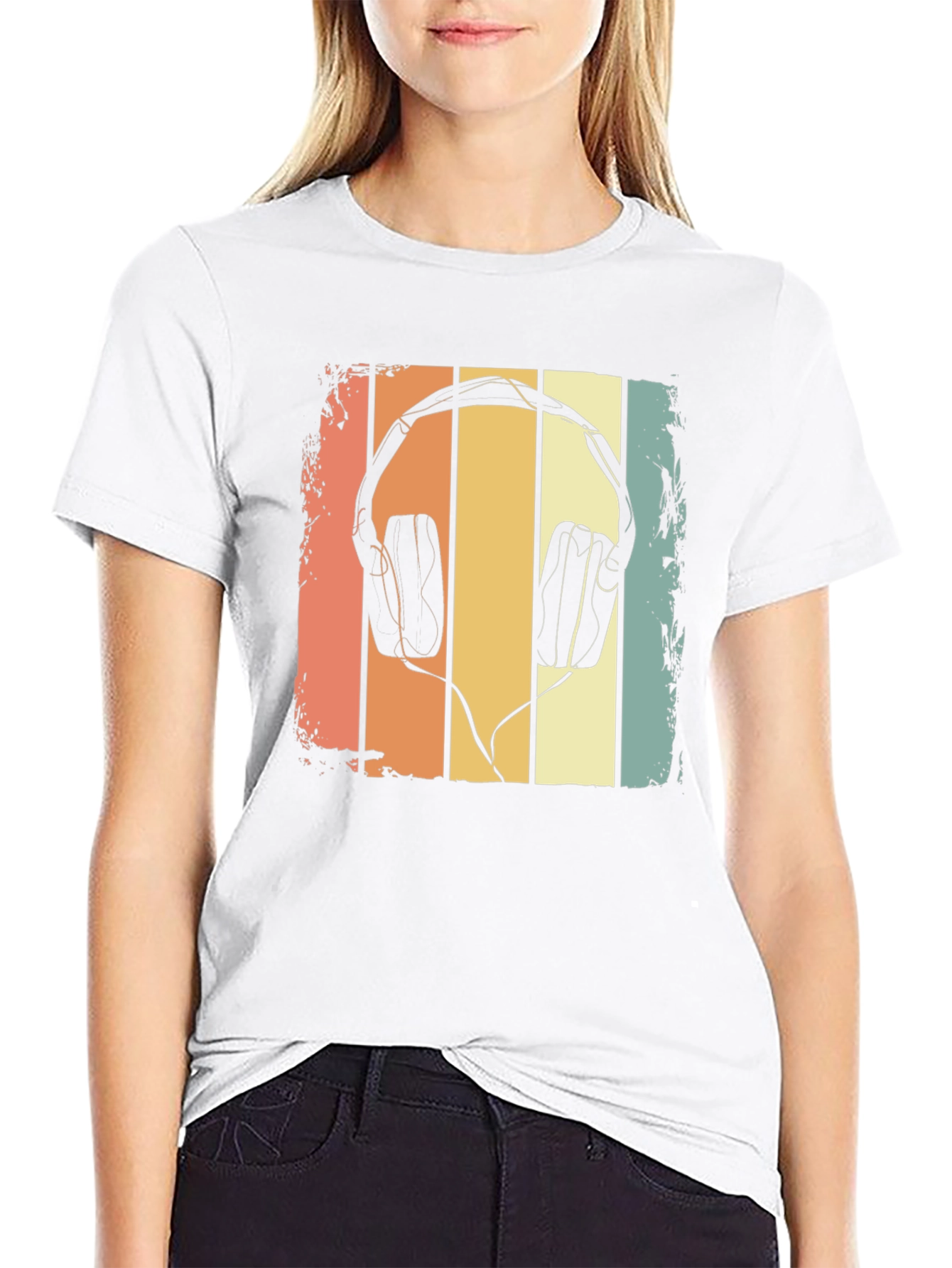 Retro Headphone Graphic T-Shirt