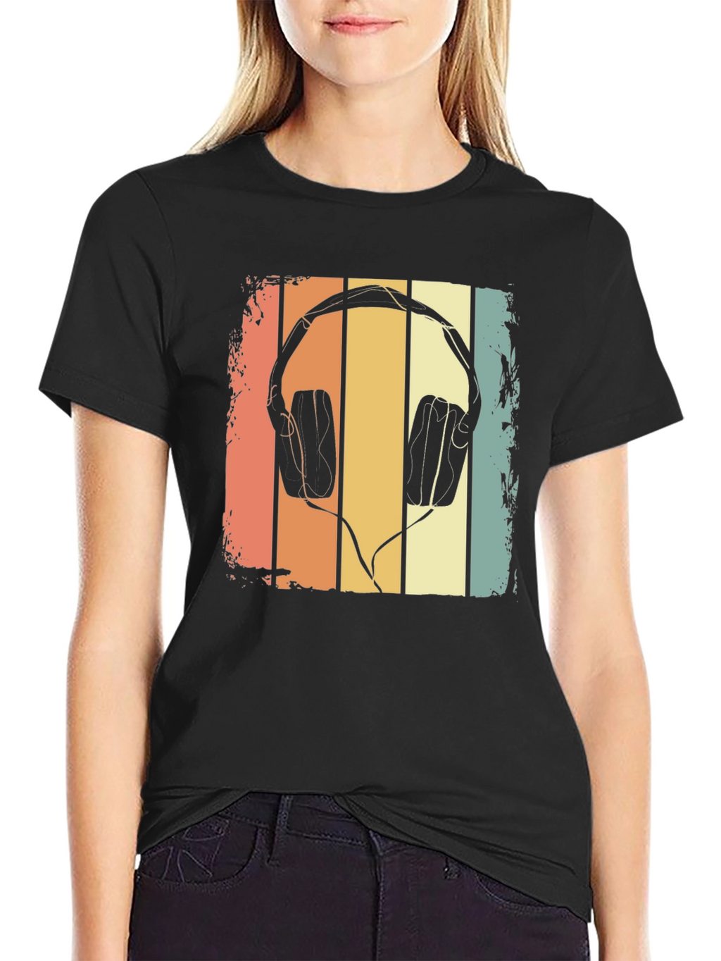 Retro Headphone Graphic T-Shirt