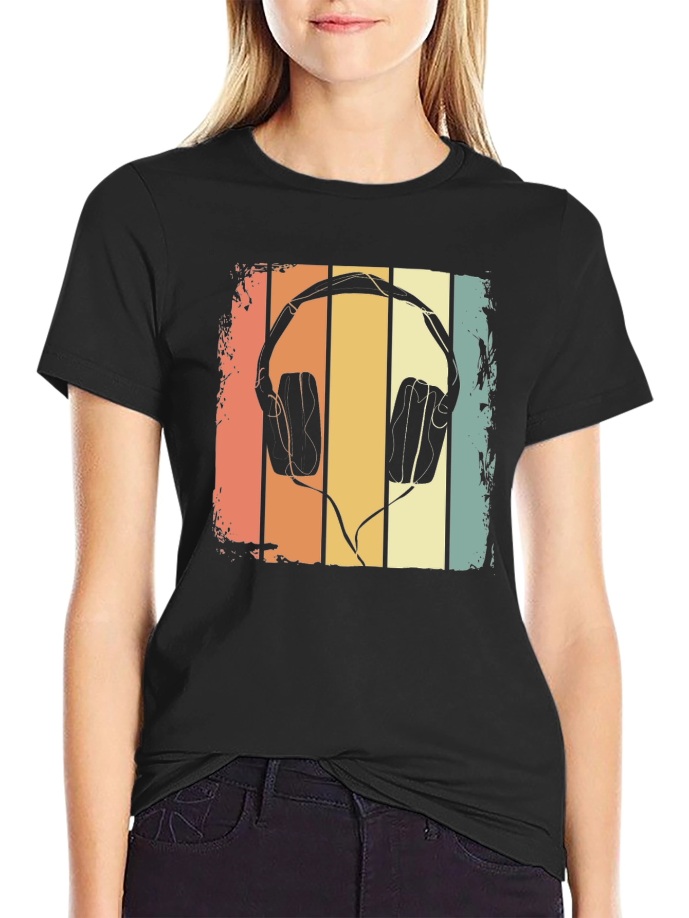 Retro Headphone Graphic T-Shirt