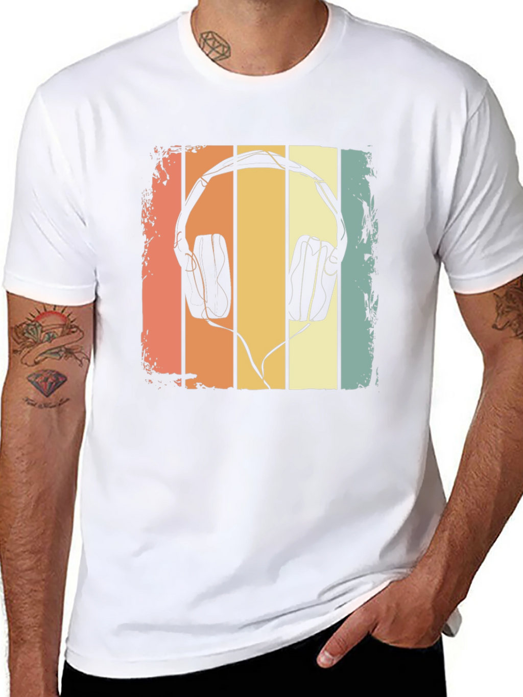 Retro Headphone Graphic T-Shirt