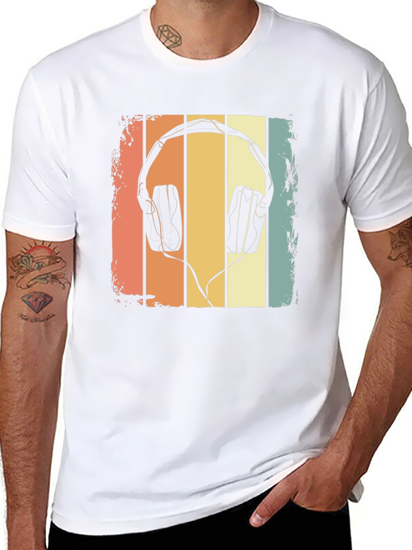 Retro Headphone Graphic T-Shirt