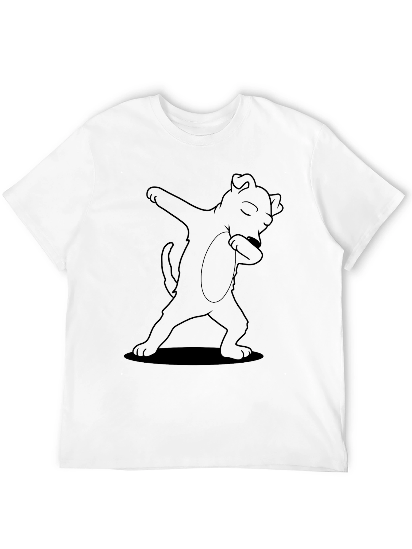 Dabbing Dog Graphic Tee - Black Cotton T-Shirt