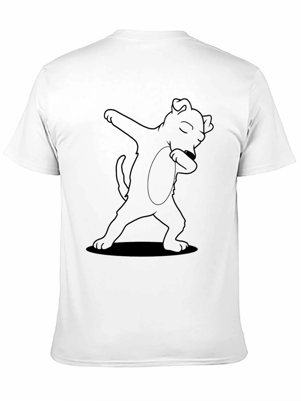 Dabbing Dog Graphic Tee - Black Cotton T-Shirt