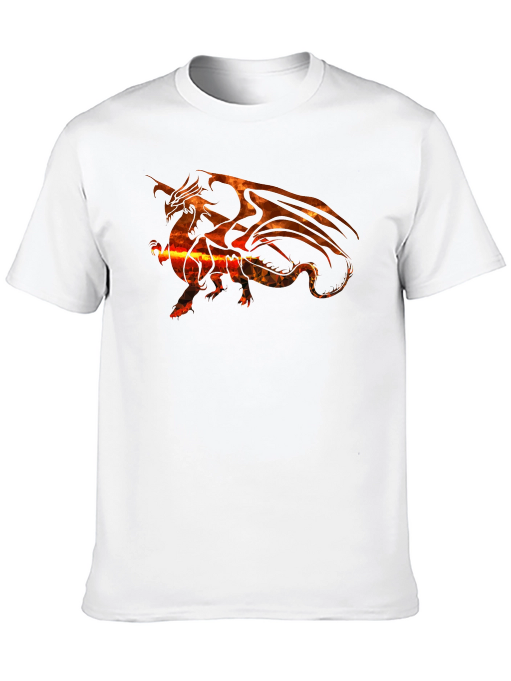 Fiery Dragon Graphic T-Shirt - Black Cotton Tee