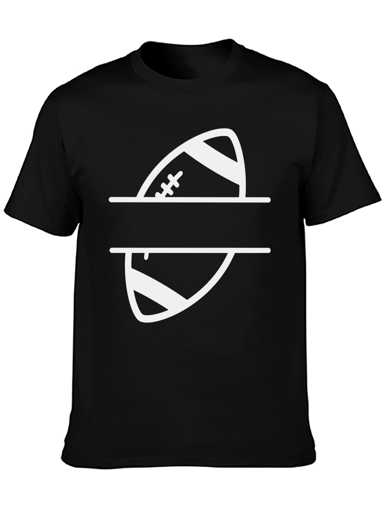 Football Graphic Tee - Personalized Split Design