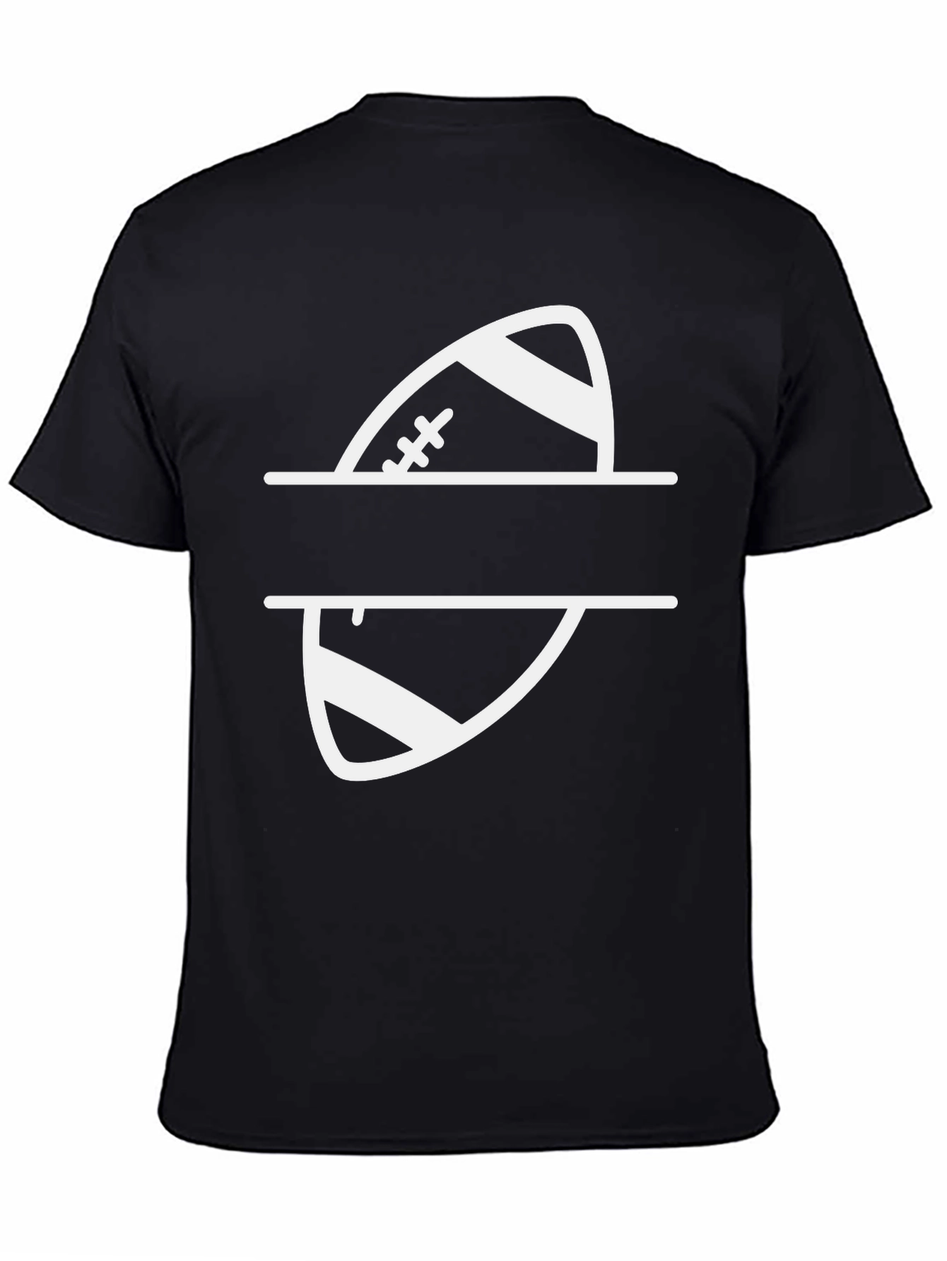 Football Graphic Tee - Personalized Split Design