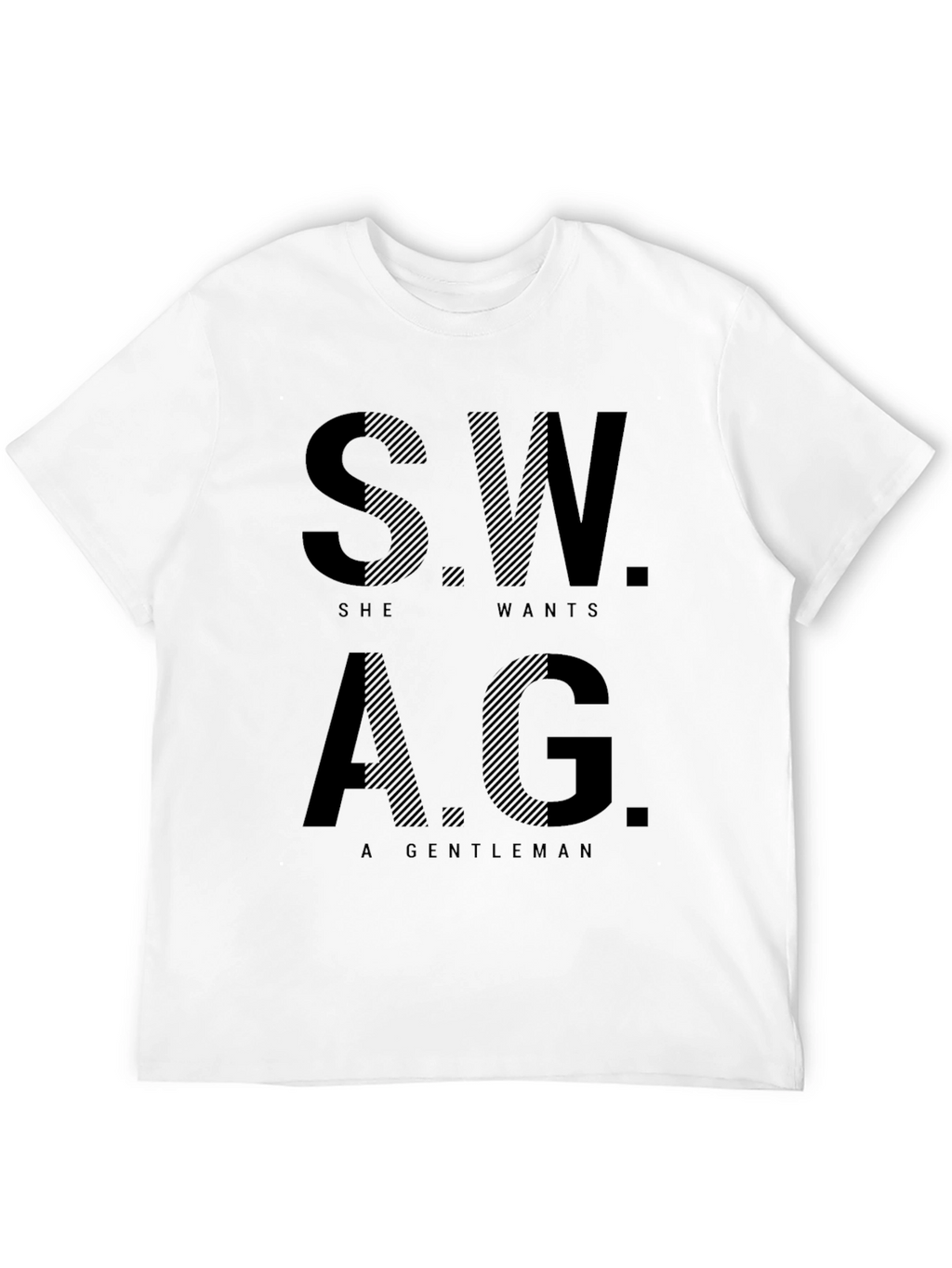 Swag Gentleman Black Graphic Print T-Shirt