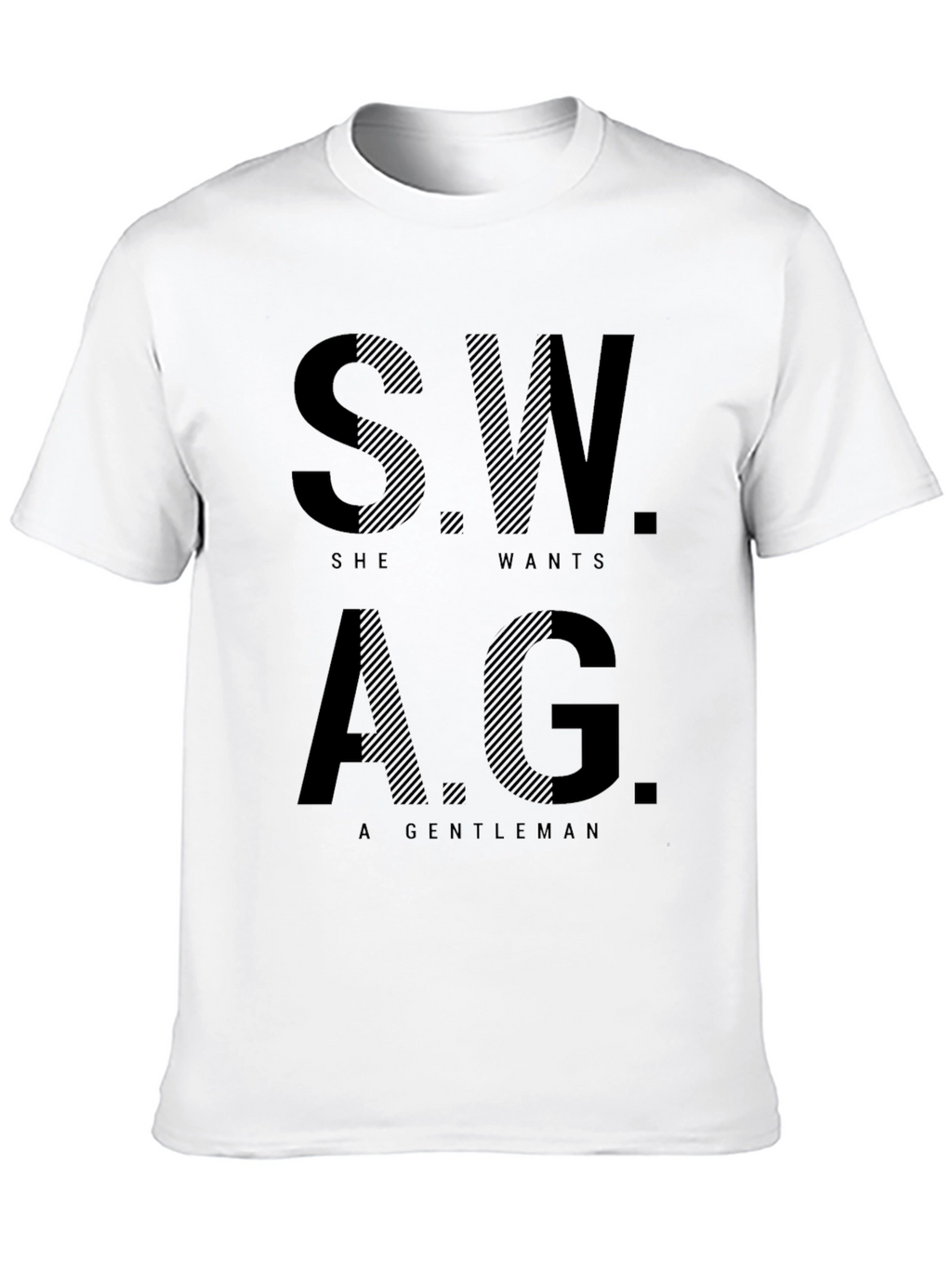 Swag Gentleman Black Graphic Print T-Shirt