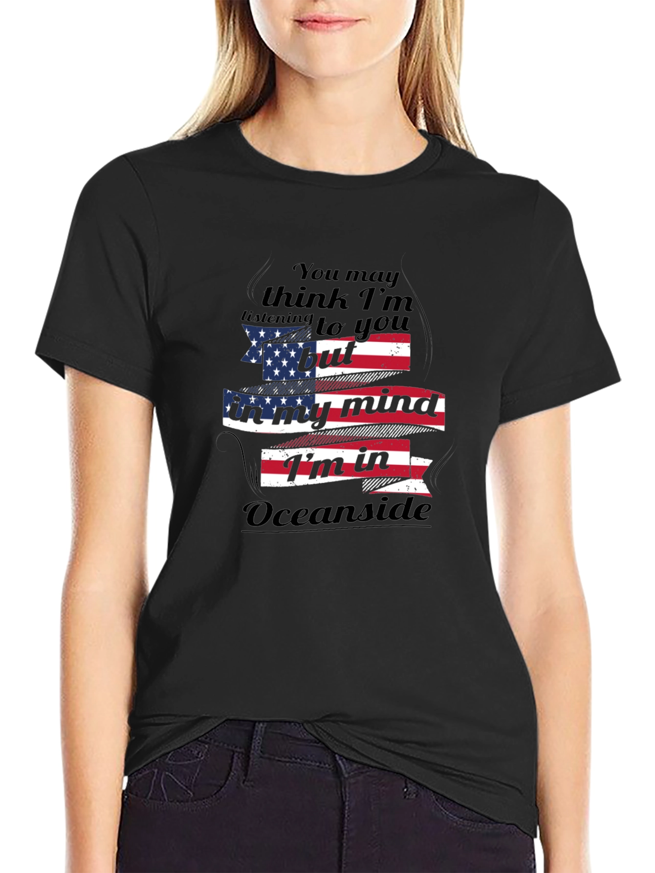 Oceanside Mind T-Shirt: Patriotic Comfort Wear