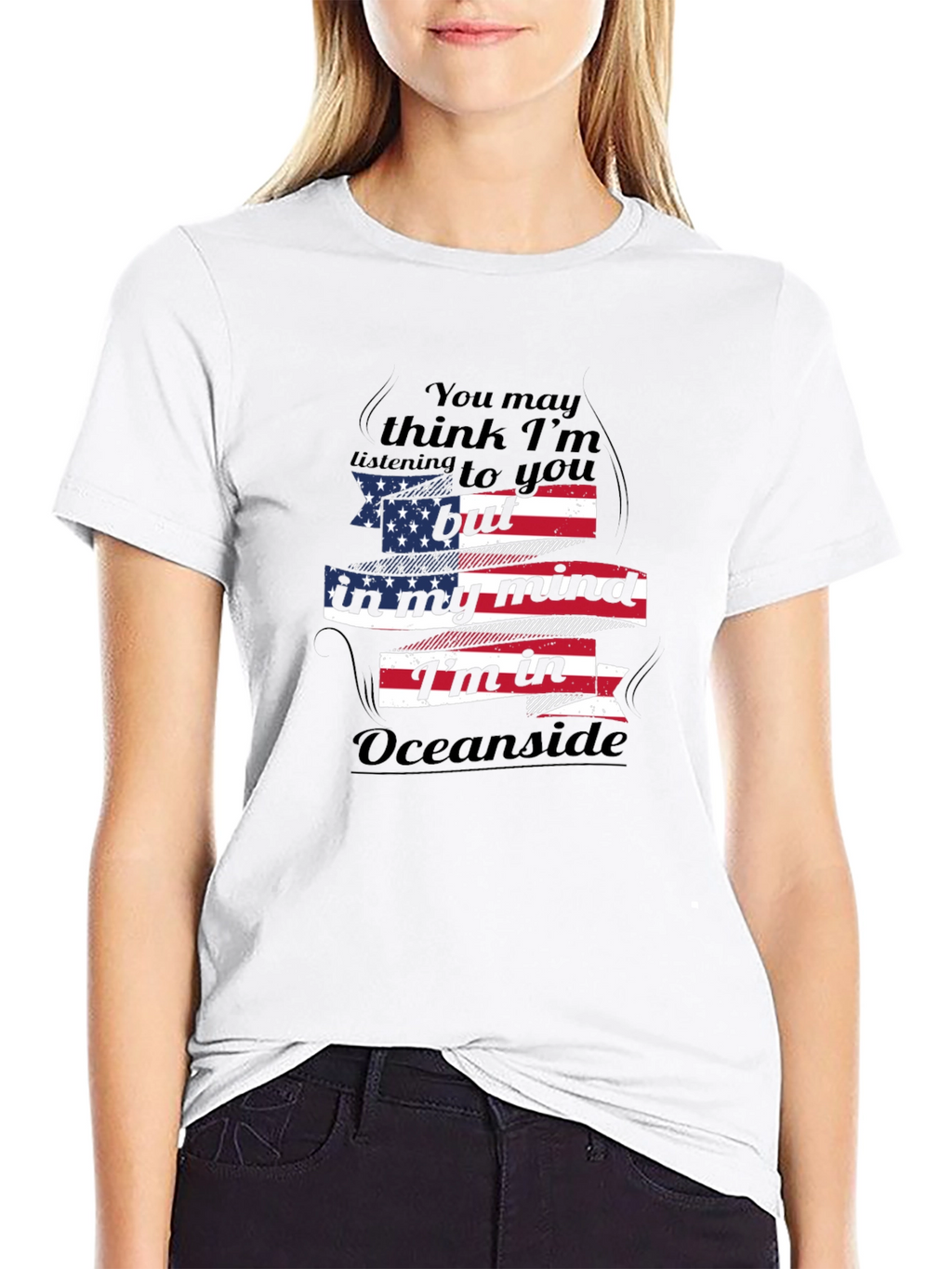Oceanside Mind T-Shirt: Patriotic Comfort Wear