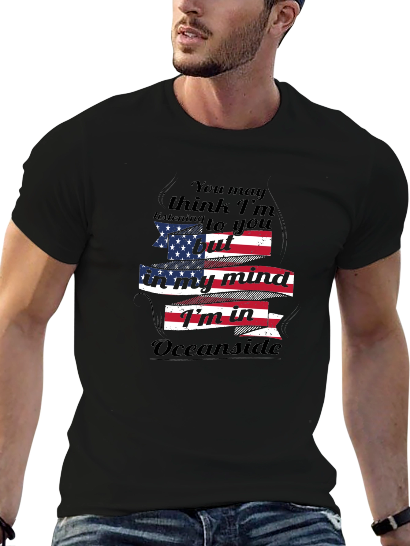 Oceanside Mind T-Shirt: Patriotic Comfort Wear