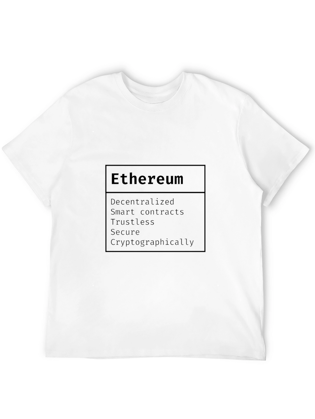 Ethereum Crypto T-Shirt - Decentralized Smart Contracts Tee