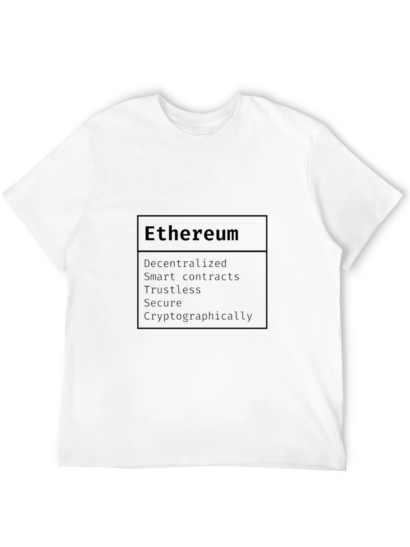 Ethereum Crypto T-Shirt - Decentralized Smart Contracts Tee