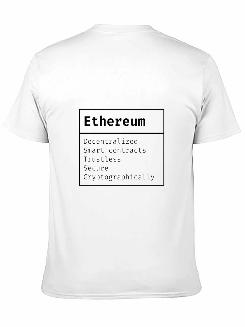 Ethereum Crypto T-Shirt - Decentralized Smart Contracts Tee