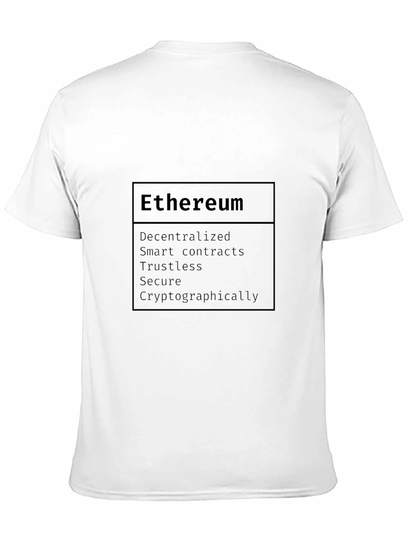 Ethereum Crypto T-Shirt - Decentralized Smart Contracts Tee