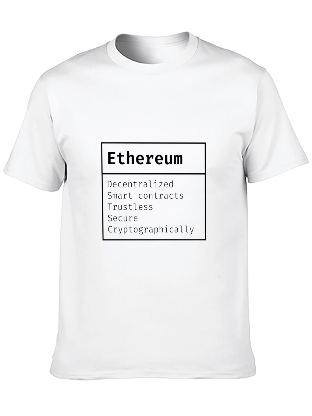 Ethereum Crypto T-Shirt - Decentralized Smart Contracts Tee