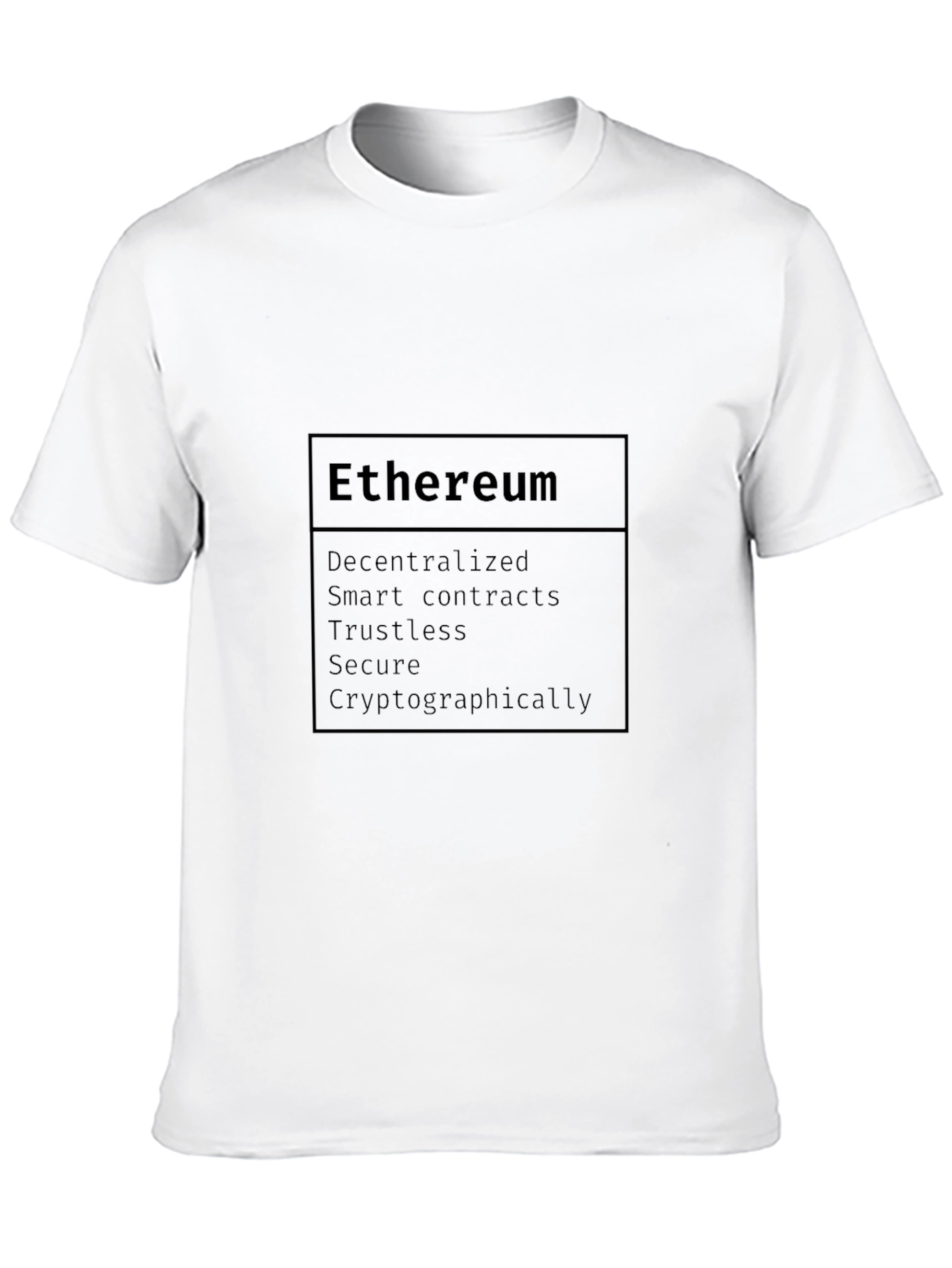 Ethereum Crypto T-Shirt - Decentralized Smart Contracts Tee