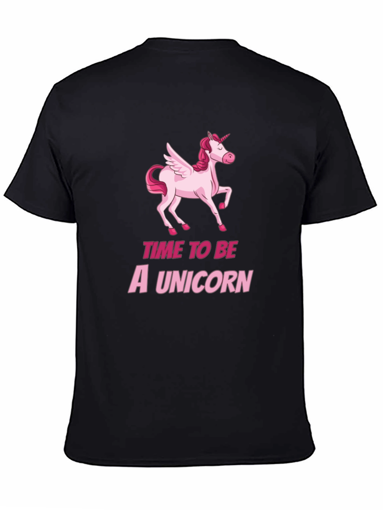 Time To Be A Unicorn Black T-Shirt