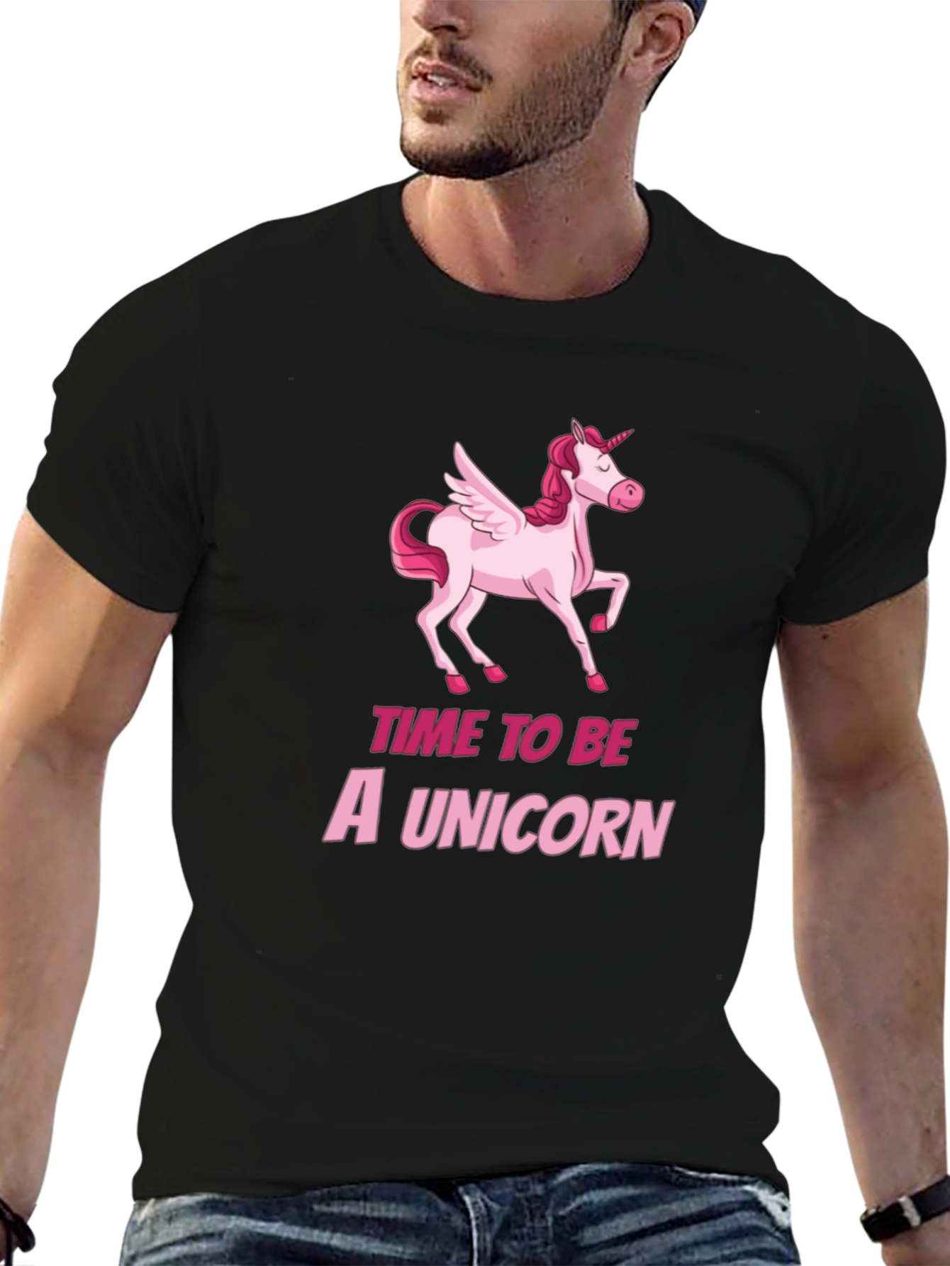 Time To Be A Unicorn Black T-Shirt
