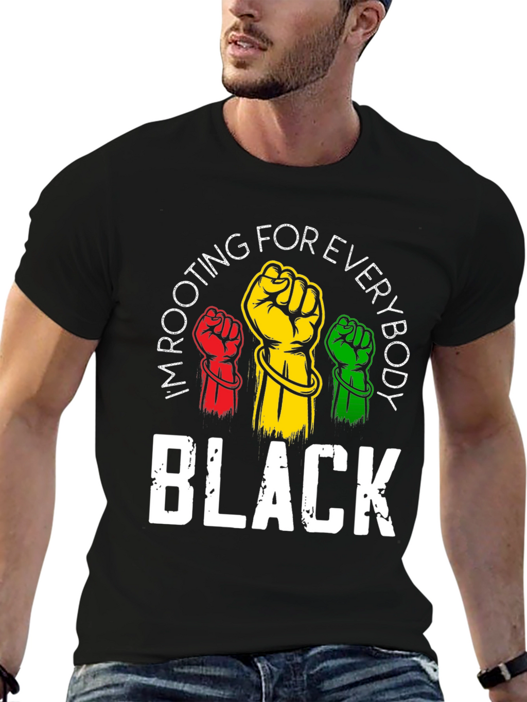 Rooting For Everybody Black T-Shirt