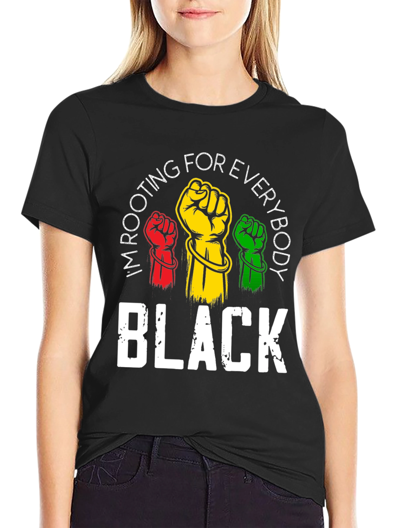 Rooting For Everybody Black T-Shirt