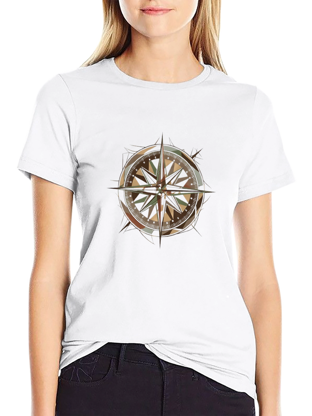 Compass Rose Graphic T-Shirt - Urban Style