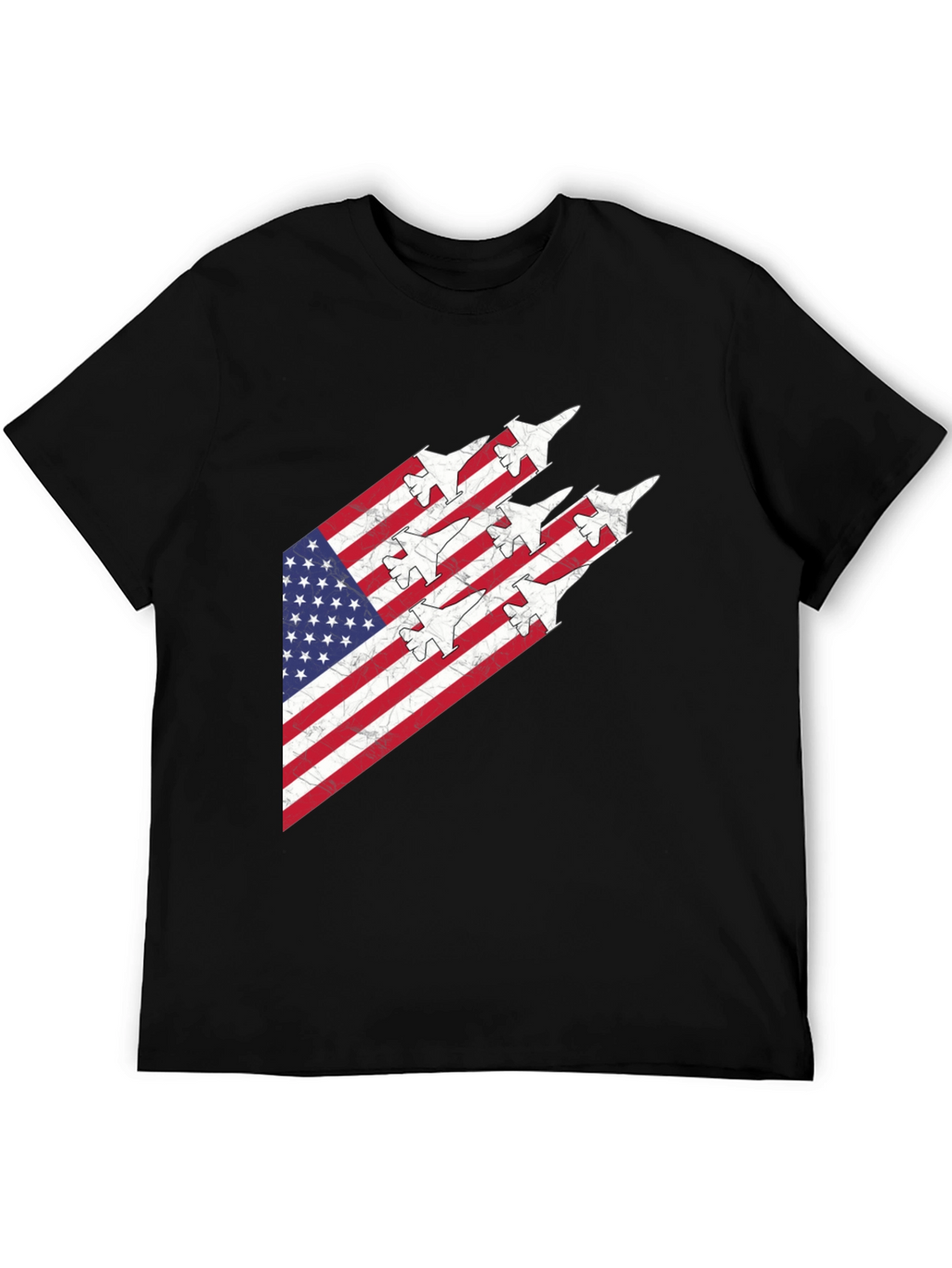 American Flag Fighter Jet Graphic Tee