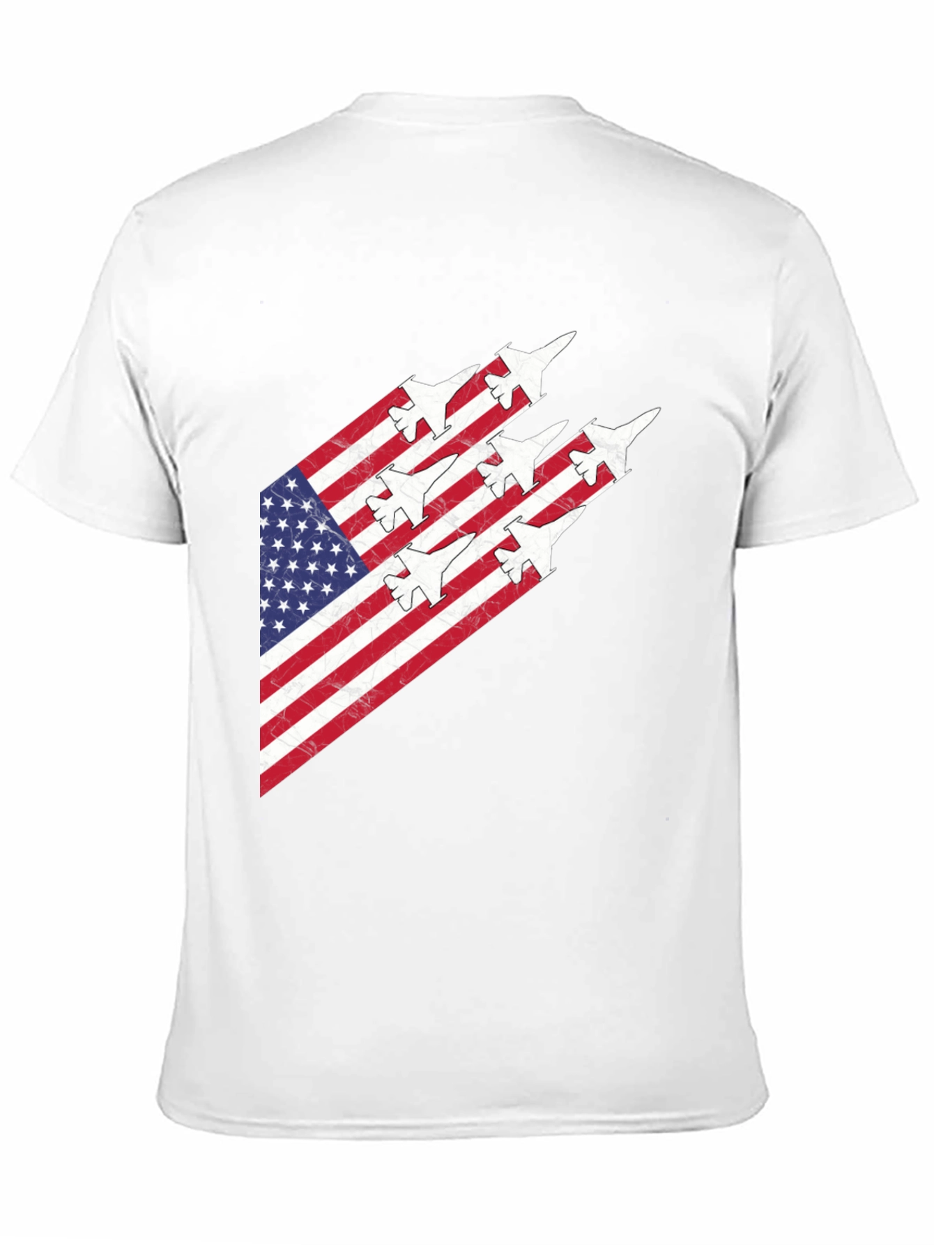 American Flag Fighter Jet Graphic Tee