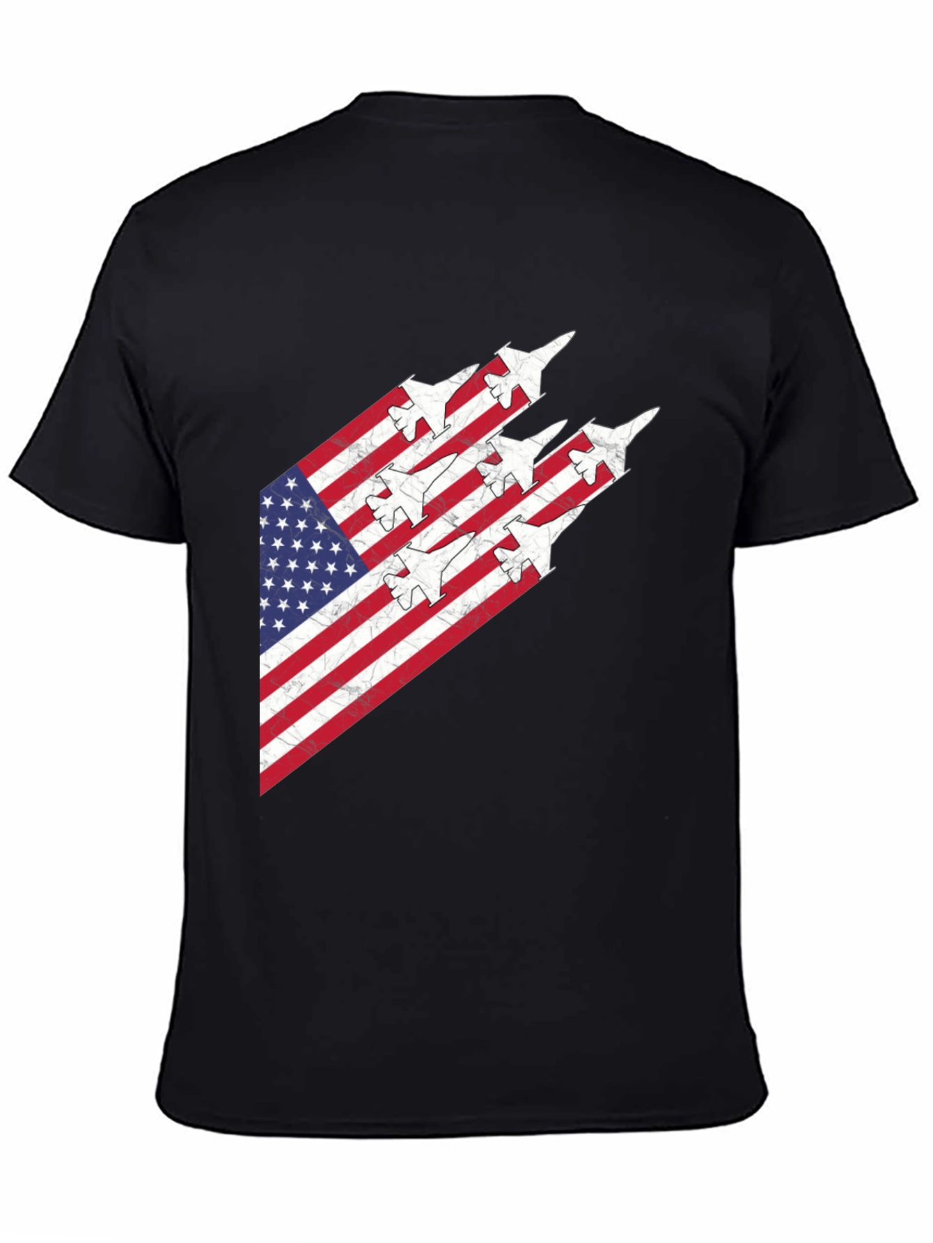 American Flag Fighter Jet Graphic Tee