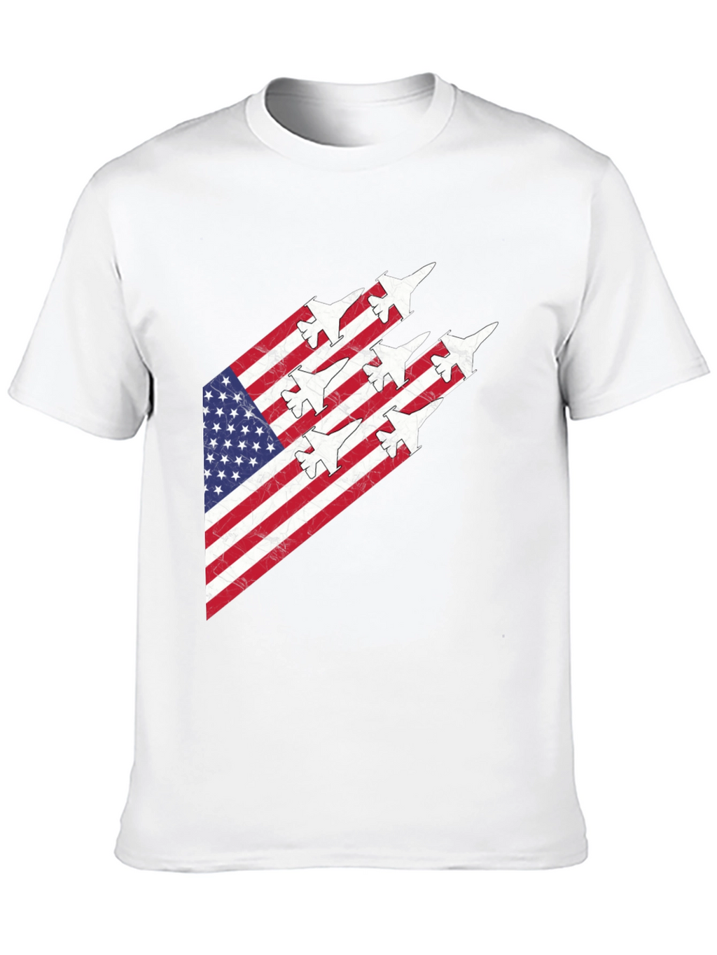American Flag Fighter Jet Graphic Tee