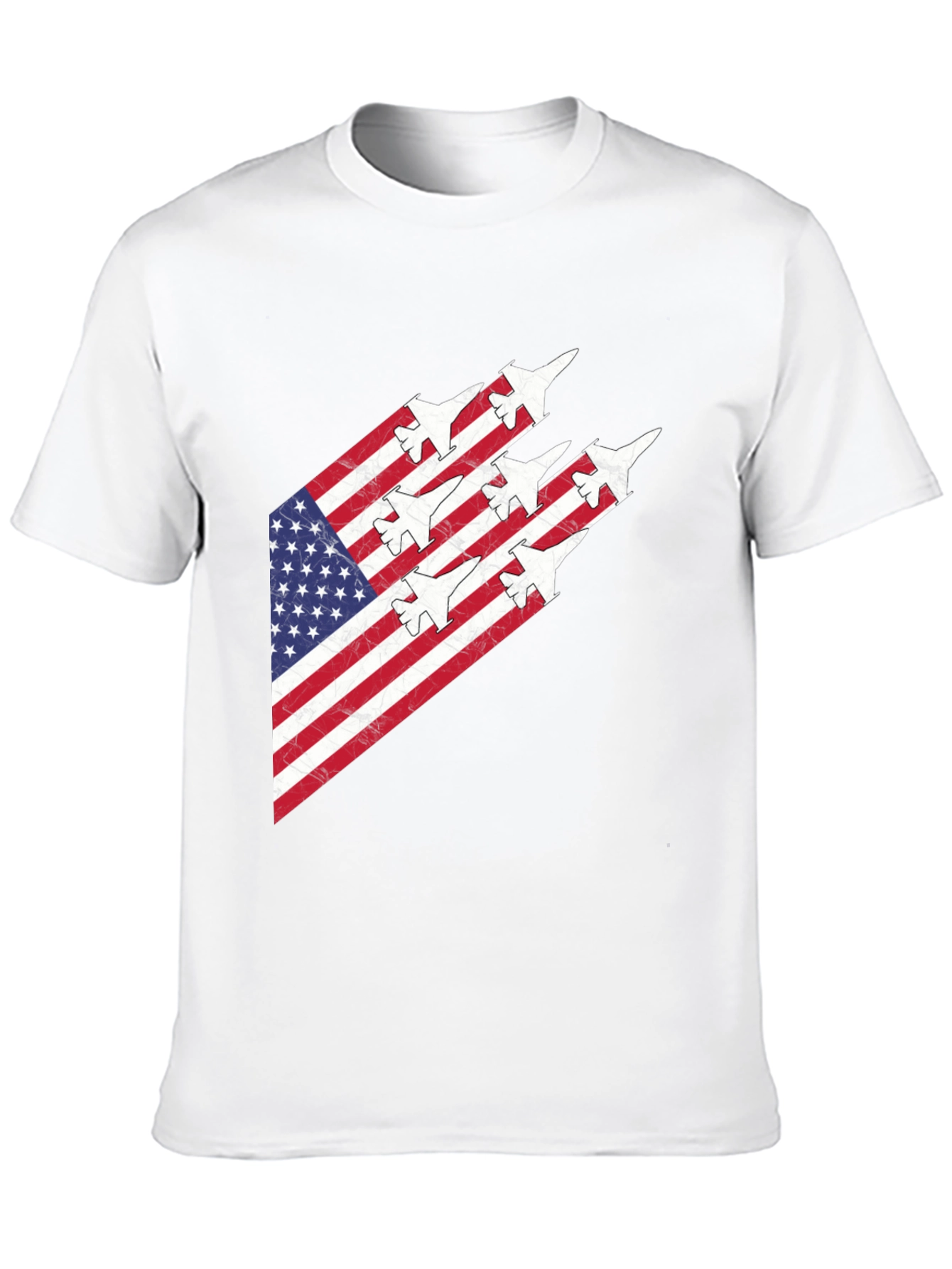 American Flag Fighter Jet Graphic Tee